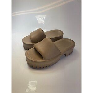 Jeffrey Campbell Womens Brown Bae Platform Slide Sandals 10